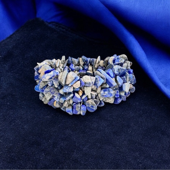 Natural Lapis Lazuli Stone Stretch Bracelet - Picture 5 of 7